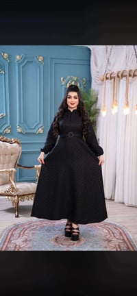 فستان • سواد فاحم • فري سايز لحد ٩٠ كيلو