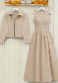 فستان فليس • مع جاكيت • مقاس ٤٠-٤٨