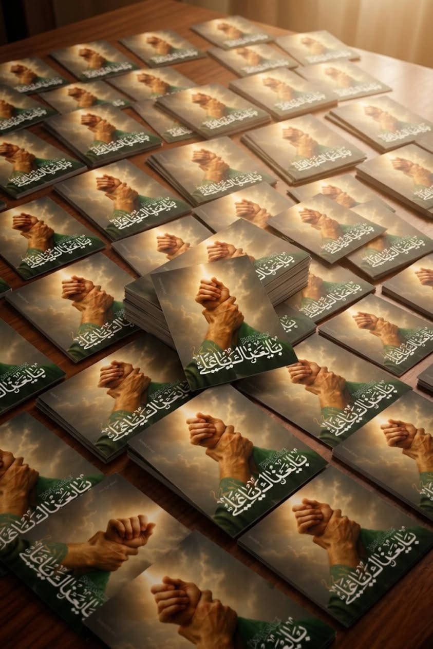 100 كارت بسعر 10 الف وخصم خاص للجمله 
📜 "مَنْ كُنْتُ مَوْلَاهُ فَهَذَا عَلِيٌّ مَوْلَاهُ" .. 
​لأن يوم الغدير هو عيد الله الأكبر، حرصنا على أن تكون مطبوعاتنا تليق بمقام هذه المناسبة العظيمة. كارتات غديرية مصممة بروح الفن الإسلامي والخط العربي الأصيل، مطبوعة ومجهزة بدقة فائقة لتكون أجمل هدية وتذكار لبيعة أمير المؤمنين.
​💫 المميزات:
​ورق فاخر، حواف مقصوصة باحترافية، وألوان زاهية لا تتغير.
​متوفرة بعدة تصاميم تروي قصة الغدير والبيعة المباركة.
​جمله و مفرد خصم خاص لاصحاب المجالس و المواكب #عيد_الغدير #مطبوعات_الغدير #بايعناك_يا_علي #توزيعات_الغدير #عيد_الله_الاكبر #مواكبة_حسينية


**إذا كنت صاحب هذا الإعلان وتريد حذفه لأي سبب، رجاءا أرسل رسالة إلى الدعم الفني**