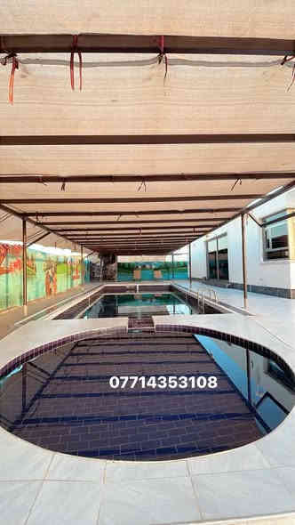 السلام عليكم
مزرعه نصف دونم 
جاهزة من كلشي المدائن قرب مطعم كرم المدائن
مسبح كبير +جاكوزي 
حديقة كبيرة 
كراج يتسع ل 8  سيارات 
مجموعة باربيكيو 🍖 شواء 
ملاعيب أطفال 
منضدة +تنس 
بيت يتكون من 4 غرف نوم +مجمع صحيات +صاله كبيره +مطبخ 
جلسه خارجية 
ترك خلفي 
بيت مأثث كامل سبالت غرف نوم تخم كلشي جاهز
للاستفسار للاتصال 
***********
