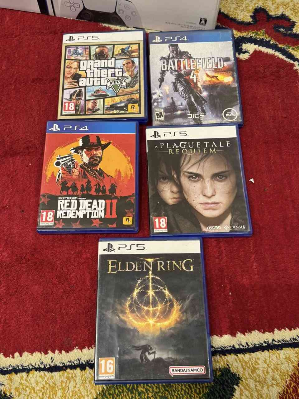 سلام عليكم للبيع بلي فايف الاقراص موجوده بالصوره 
مكاني بغداد الدوره 
الرقم/***********
السعر خاص
