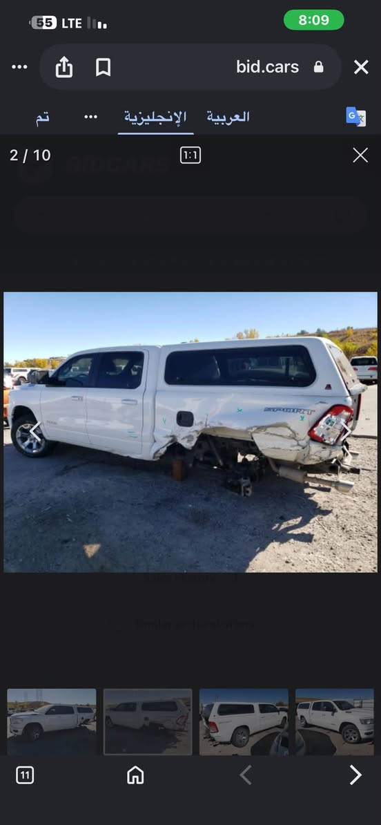 دوج رام 2022 هيـمي وارد امريكي
مواصفات بك هورن فول ماعده الفتحه 
باب طويل 4x4 فئه 1500 شاشه صغير
بجم كبس 
تبـريد ثلج كير مكينه وضع لوكاله ماشيه 94 الف
شرط التحويل السعر 275 
رقم الهاتف *********** مكاني بغداد الرصافه
