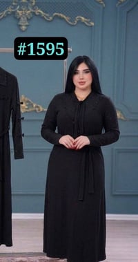 فستان كريشه • اسود • XL/2X