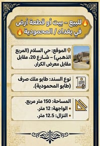 المربع الذهبي • طابو ملك صرف • مؤجر