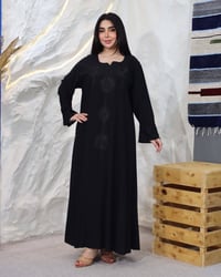 دشداشة كشمير • السواد الفاحم • مقاسات 2XL-5XL