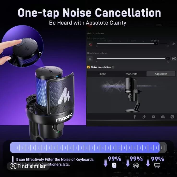 ️🔥 وصل حديثاً – مايك Maono DM40 اللاسلكي 🔥🎙️
تريد صوت نقي واحترافي للبث والألعاب؟
حلّك الأمثل هو Maono DM40 Wireless Condenser 👌

✨ المميزات:
✅ اتصال لاسلكي 2.4GHz بدون تأخير
✅ جودة صوت احترافية Condenser
✅ نمط Cardioid يعزل الضوضاء ويركّز على صوتك
✅ إضاءة RGB أنيقة
✅ زر تحكم بالصوت + زر كتم (Mute)
✅ بطارية مدمجة قابلة للشحن
✅ يشتغل Plug & Play بدون برامج

🎮 مناسب لـ:
بث مباشر – Gaming – بودكاست – تسجيل صوت – اجتماعات أونلاين

💻 متوافق مع:
PC – Laptop – PlayStation

📦 يجي كامل ويه القاعدة والوصلة وجاهز للاستخدام مباشرة

إذا تريد تطوّر صوتك وتخلي بثك احترافي… هذا اختيارك الصح 💯

📩 للحجز والاستفسار راسلنا عالخاص
🚚 توصيل متوفر لجميع المحافظا


**إذا كنت صاحب هذا الإعلان وتريد حذفه لأي سبب، رجاءا أرسل رسالة إلى الدعم الفني**