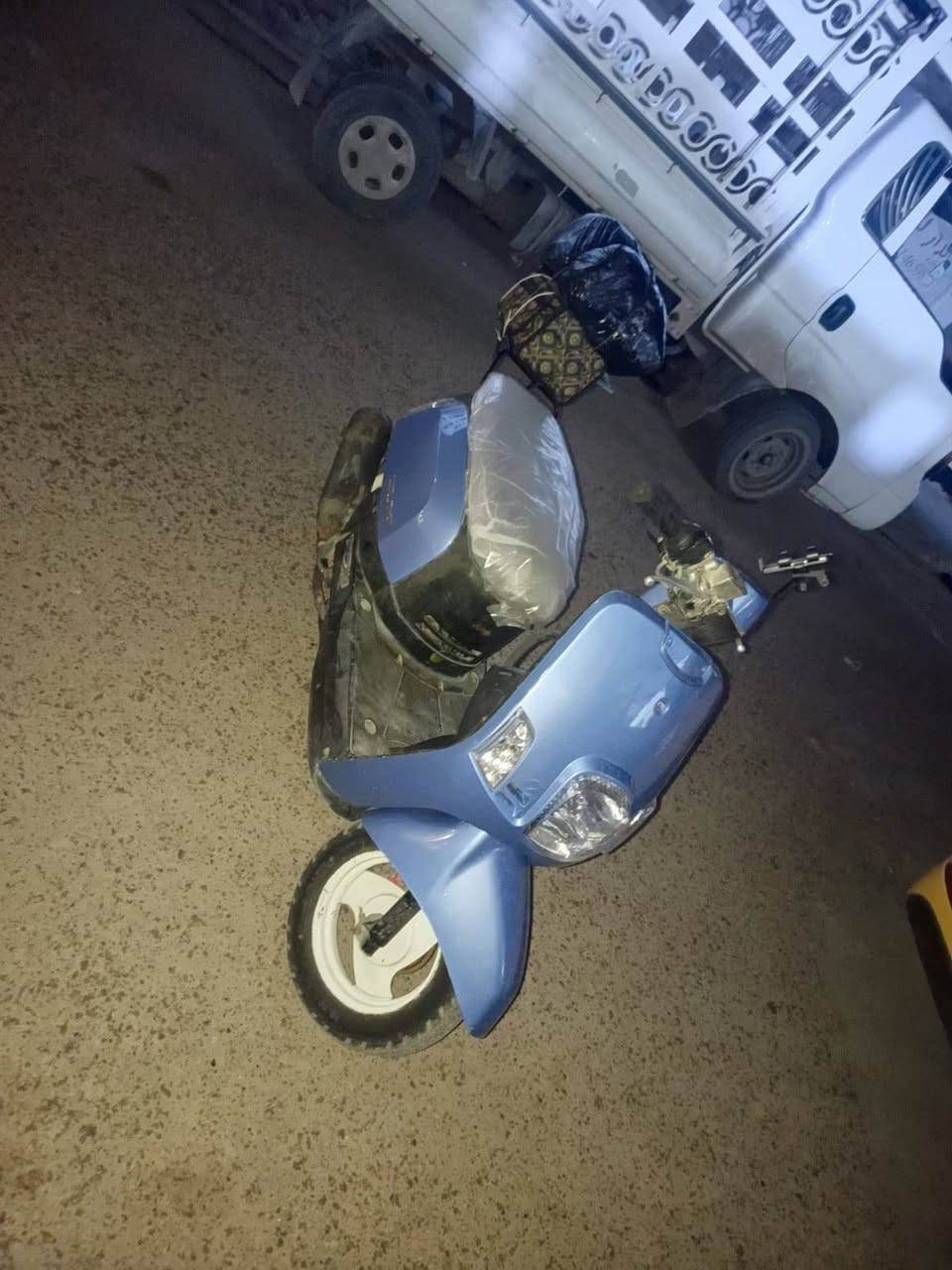 سلام عليكم لبيع دراجة بوليسي120  ممينة مكفولة كفرات كلهن جدد ختم واحد بيهة نقوصات بصيطة باتري أو سلف ماكو  مكاني الحسينية مال راجدية*********** متوفر واتساب
