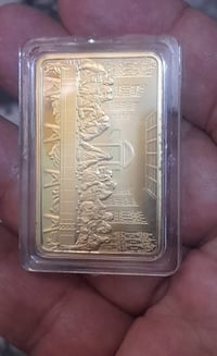 مسكوكه العشاء الاخير • نحاس مطلي ذهب • ايطالي الثمانينات