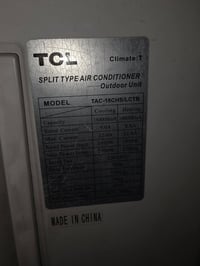 سبلت طن ونص tcl  كامل للبيع ب٣٧٥ نقص بواري فقط عنوان مجمع بسمايه تواصل...