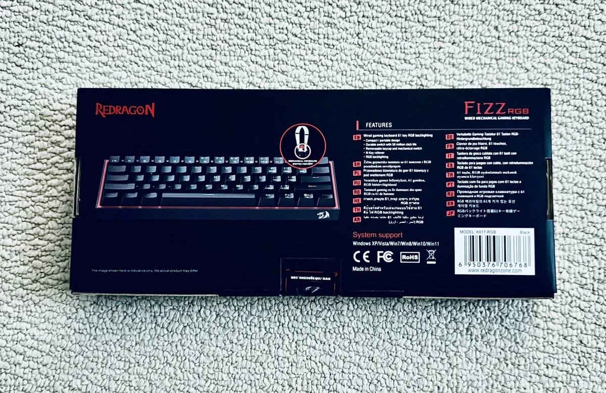 كيبورد ريد دراكون RedDragon FIZZ K617 RGB 60%
 ميكانيكي ريد سويج


**إذا كنت صاحب هذا الإعلان وتريد حذفه لأي سبب، رجاءا أرسل رسالة إلى الدعم الفني**