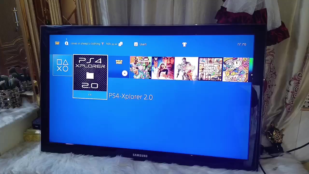 بلي 4برو مهكر  ذاكره 1تيره الانضام11 السعر 300الف ولتواصل واتساب ***********
