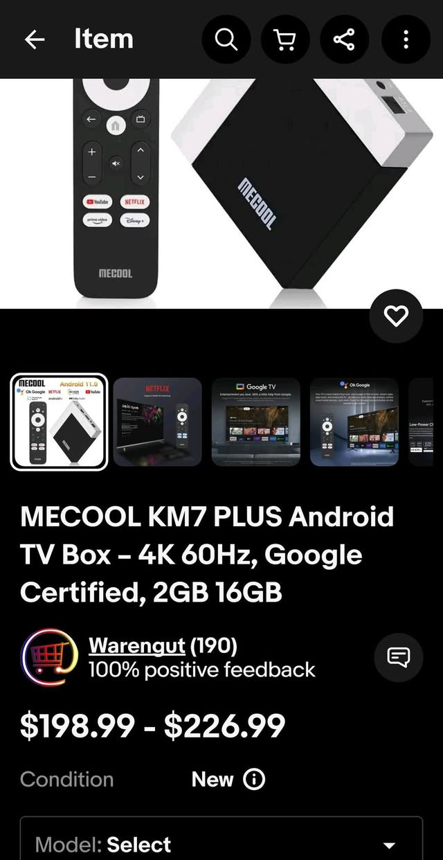 Mecool KM7 Plus Smart
تيفي بوكس  اعلى سعر ابيع


**إذا كنت صاحب هذا الإعلان وتريد حذفه لأي سبب، رجاءا أرسل رسالة إلى الدعم الفني**