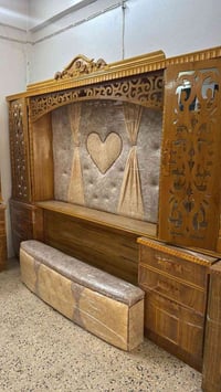 تخت نفرين موديل مسرح ست ارجل خشب صاج ثقيل جديد مامستعمل السعر 275 الف ...