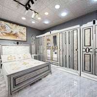 نجارة عراقية • ٨ قطع • سرير ٢٠٠×١٦٠