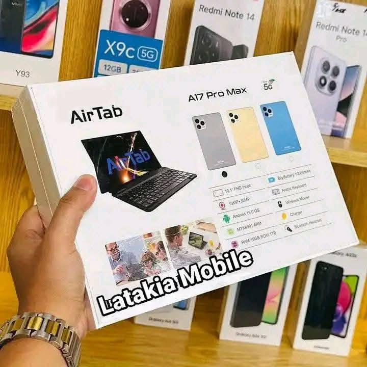 📱✨  #AirTabA17ProMax
📱✨  #AirTabA17ProMax
#للطلب #والاستفسار #مسنجراو #عالرقم0980137108

#نظام_التشغيل: Android 15.0 

#الشاشة: شاشة بحجم 10.1 إنش بدقة FHD وتقنية Incell للحصول على وضوح مذهل وألوان غنية 

#المعالج: معالج MTK6991 (ARM)، يقدم أداء قوي للتطبيقات والألعاب والمهام الثقيلة 

#الذاكرة (RAM): 16 GB لتعدد مهام سلس وسرعة في الانتقال بين التطبيقات 

#التخزين (ROM): 1 TB — سعة ضخمة لتخزين كل ملفاتك وتطبيقاتك دون قلق 

#الكاميرات:

#خلفية بدقة 30 MP 

#أمامية بدقة 13 MP

تصوير واضح وعالي الجودة للصور والفيديوهات 

#البطارية: حوالي 10000 mAh — طاقة تكفي للعرض والمشاهدة والعمل طيلة اليوم 

#دعم_شبكات: يدعم إدخال شريحة (SIM) بالإضافة إلى 5G وWi-Fi للاتصال السريع والمستمر 

#الملحقات_المرفقة:

#لوحة_مفاتيح_مغناطيسية

#ماوس_لاسلكي

#قلم_ذكي (Stylus)

#كابل_شحن USB-C، وشاحن جداري، ودبوس لإخراج الشريحة، وكتيب تعليمات، وغطاء حماية، وواقي شاشة 

#الألوان_المتوفرة: #ذهبي_رمادي_أزرق

#للتواصل_ماسنجر...
#اوع_واتساب0980137108


**إذا كنت صاحب هذا الإعلان وتريد حذفه لأي سبب، رجاءا أرسل رسالة إلى الدعم الفني**