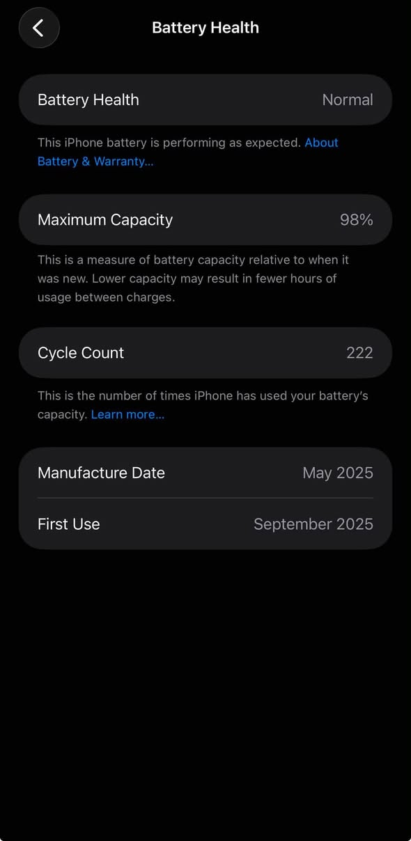 📱 للبيع iPhone 16 Pro Max
* شرق أوسط
* 256GB
* بطارية 98%
* بعده بالضمان
* اللون: صحراوي
* النظافة: 100%

💰 السعر: 1325

📍 الحلة
📞 ***********
