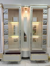 نيش قشرة أفريقي • درفتين ١٤٠×٢٢٠ • تشطيب برونز