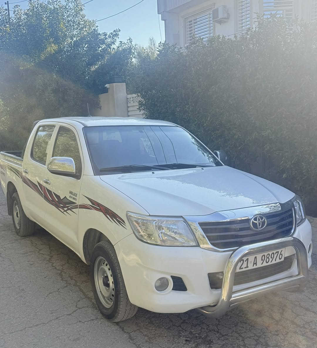 سلام عليكم
بيكم هايلوكس 2014رقم سليمانيه سنويه جديده
كير عادي سياره كفاله عامه من الصبغ بيها مكان واحد 
بارد كلش بصيط محرك مكفول من الصوت والتنقيص والتبخير تخم تاير صدر جديد كهربائيات كامله تبريد تدفئه غرفتها كلش جديده 

السعر 195

الموقع صلاح الدين بلد يثرب 
***********
