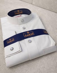 جلابية أطفال • ستان ناعم • أبيض