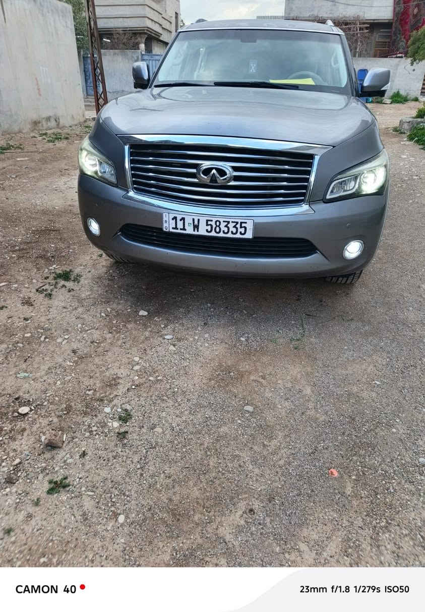 سيارة مال كشاخة وسعرها ارخص من الكامري
انفنتي QX 56 موديل 2013
حجم_8سلندر_المرغوبه
فول_موصفات_اعلى_موصفات_VIP 
السيارة_كفالة_عامة_
كير_مكينه_حدادية__كهرباىيات_كلها_بشرط
جديدة_كلش_سيارة_نظافة  100‎%‎1000
‏المسافة_مقوطعه_51ميل

الموصفات_
بصمة• سلايد  •تشغيل عن بعد •جلد •كشن سايق كهرباىي 
 •سستم صوت كشن سكن كهرباىي •لد امامي لد خلفي 
كامرات360درجة •3شاشات •دبل اكسل 4X4•تبريد كشنات
•حساس خلفي •مريات كهرباىية +مريات اتو قلابة + مريات ترحيب •صاجات بلاك •تحكم ستيرن•منفذ 220•ثلاجة •
•مانع انزلاق •7 راكب • صندوق كهرباىي •بردات خلفية 
ويل بلاك حجم جبير •3 قطع تبريد مركزي  •سياقة ذاتية
كشنات تدفى • مانع انحدار• دشبول ليزري • مريايه عاكسه •
•لايت كهربائية •لايت زنون عالي ناصي بلوجكتر LEd •
•تبريد منفصل شاشة نظام قيادة زراك لايت • حساس امامي 
•ستتم نيكل كامل بلادي • سترين كهرباىي •كشنات خزن 
غراض_الشركة_سبير_كتلوك__كلها_موجوده
مكان السيارة كركوك
 السعر180وبيها مجال قليل
رقم صاحب 
***********
