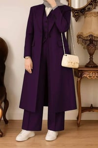 طقم ٣قطع • جاكيت مبطن • مقاسات ٤٤-٥٢