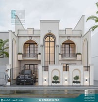 إبداع معماري يجسد فخامة النيو كلاسيك، بتوقيع شركة فضاء البناء.منزل بمس...