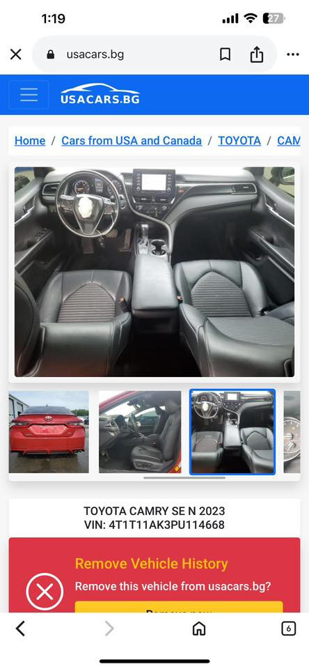 كامري ٢٣   Se ماشيه ٨٧  كيلو  حادث مثل  مموضح   بالصور السونار  موجود السياره جايه من امريكا ماشيه  ٨٠ كيلو  اهنا  ماشيه ٧ الف   بصمه  فتحه  موصفات السياره     رقم اربيل  بسمي  السعر  ٢١٥           الاستفسار   ***********
