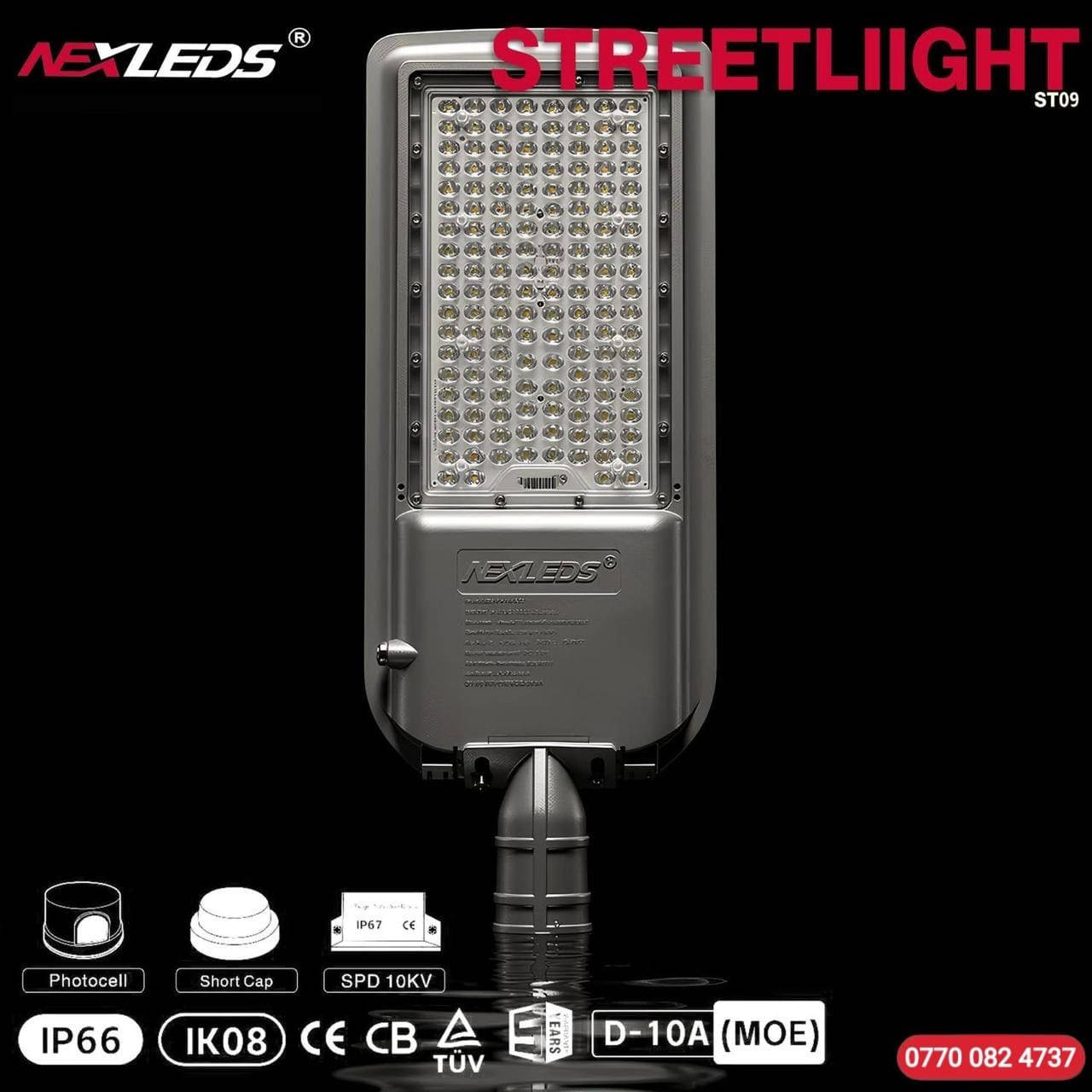 تركيب إنارة الشوارع الاحترافية المصمم لظروف العراق القاسية
يعمل أوتوماتيكياً مع جهاز حماية من ارتفاع وانخفاض الفولتية
مُزود بخلية ضوئية Photocell نظام التشغيل تلقائي
مُزود بجهاز حماية كهربائية SPD 10KV 
مقاوم للماء والعوامل الجوية IP66 بحماية ضد الصدمات IK08
إنتشار ضوء واسع بشدة إضاءة تصل إلى 185 لومن
***********
***********
