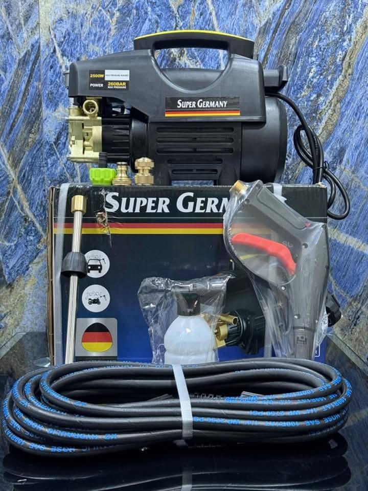 جديد / المجمع الألماني للأجهزة المنزلية  / توفرت من جديد/ فاره غسل السيارات / شرط بإله أمتياز ألماني / من شركة سوبر جيرمني الألمانية/ شرط ملف نحاس / ضاغط 3 بساتن / 260 بار حقيقي / 2600 واط / صوندة 10 متر  كتان و سيم مسلح/ بطل رغوه مسدس حجم أنج/ الممات و زبانه براص كما موضح بصور/ سعر 85 / ألف شامل التوصيل/ للحجز و الأستفسار مراسلة الصفحة أو عل واتساب / *********** حلة, بابل
