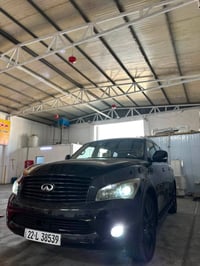 انفنتي للبيع  او   (مراوس.   ) سعر بلاش QX56 خليجي لون اسود  موديل ٢٠١...
