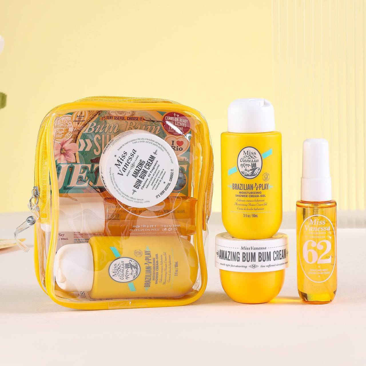 بكج حقيبة ✈️

تتضمن كل مجموعة كريم Bum Bum المرطب، وكريم الاستحمام، وبخاخ عطر الجسم. 
تأتي المجموعات في حقائب شفافة قابلة لإعادة الاستخدام بألوان مختلفة مثل الأرجواني والأصفر والوردي والأحمر. 
تم تصميم المنتجات في المقام الأول للجسم وتوفر الترطيب والرائحة المميزة. 
كريم الجسم غني بمستخلص الغوارانا لشد البشرة بشكل واضح.


**إذا كنت صاحب هذا الإعلان وتريد حذفه لأي سبب، رجاءا أرسل رسالة إلى الدعم الفني**