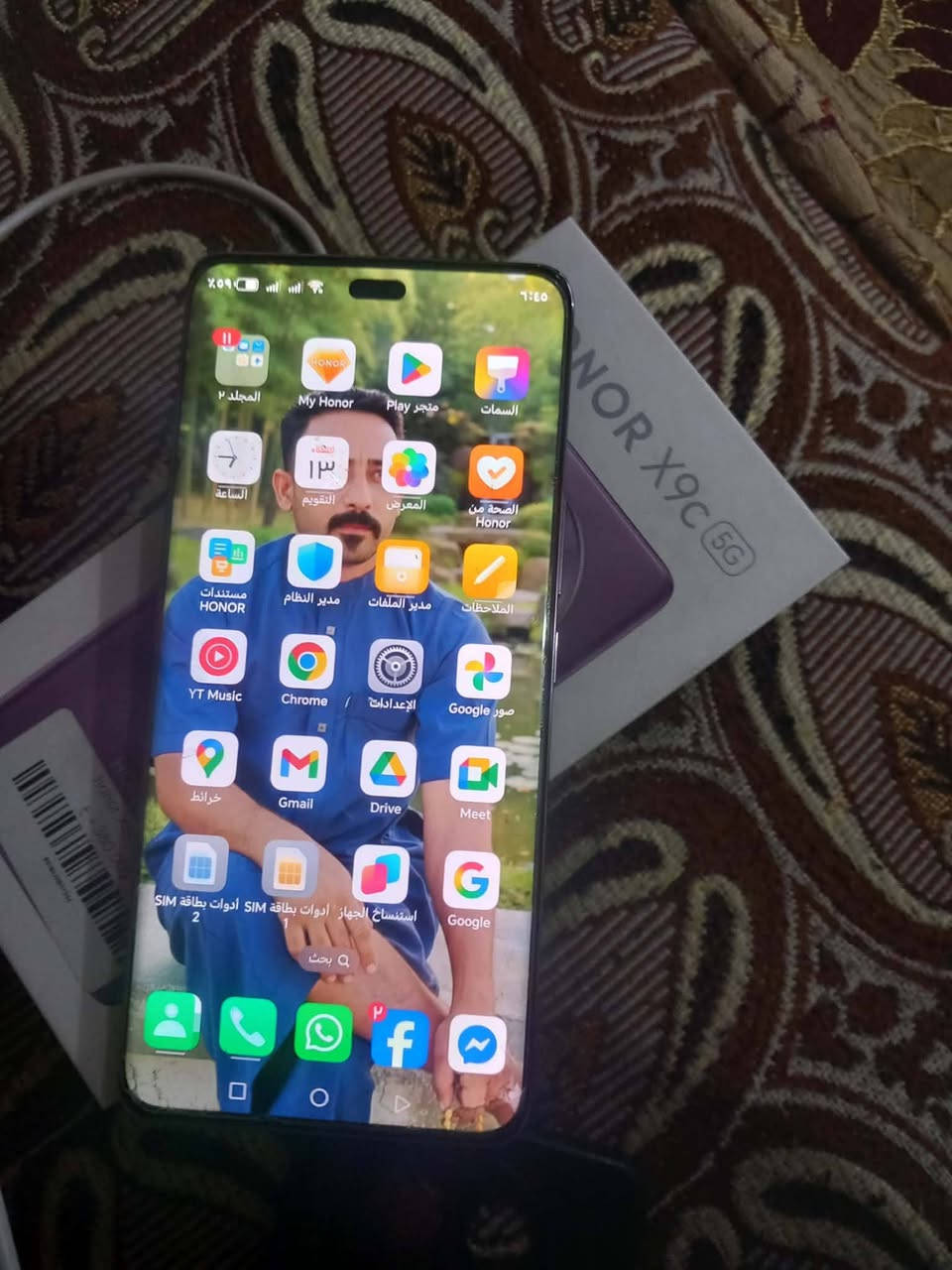 سلام عليكم تلفون هونر اكس 9 نظيف جدا جدا السعر 275 مكاني نجف الكوفه الشراي يتصل ***********
