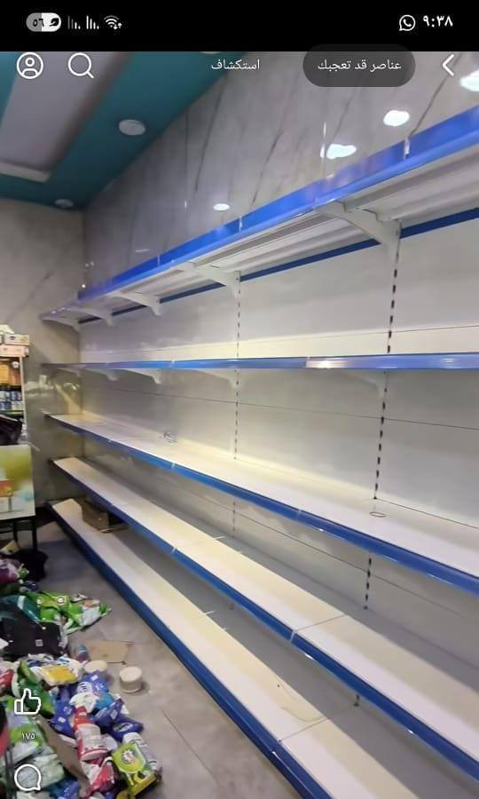 معرض عباس المهداوي بيع وشراء        الرفوف المستعمل والجديد  جمله مفرد        صناعه تركي
   الفرع الاول_بغداد مخزن 
الفرع الثاني كربلاء  حي التحدي    ***********
 الشارع الفاصيل بين الجاهز والتحدي
مجاور صيدليه التحدي    ***********
جمله مفرد  توصيل جميع المحافضات
الجديد 
الدكسن ٤٠ الف توصيل مجاني 
المخزني ٩٠ الف توصيل مجاني 
الوسطي متر ١٢٥ الف توصيل مجاني 
الجانبي متر ١٠٠ الف توصيل مجاني 
المستخدم 
الدكسن ٣٠ الف 
المخزني ٦٠ الف
الوسطي متر ٩٠ الف
الجانبي متر ٩٠ الف 
جانبي ايراني متر ٧٥ الف 
توصيل موجود 
متوفر جمله
