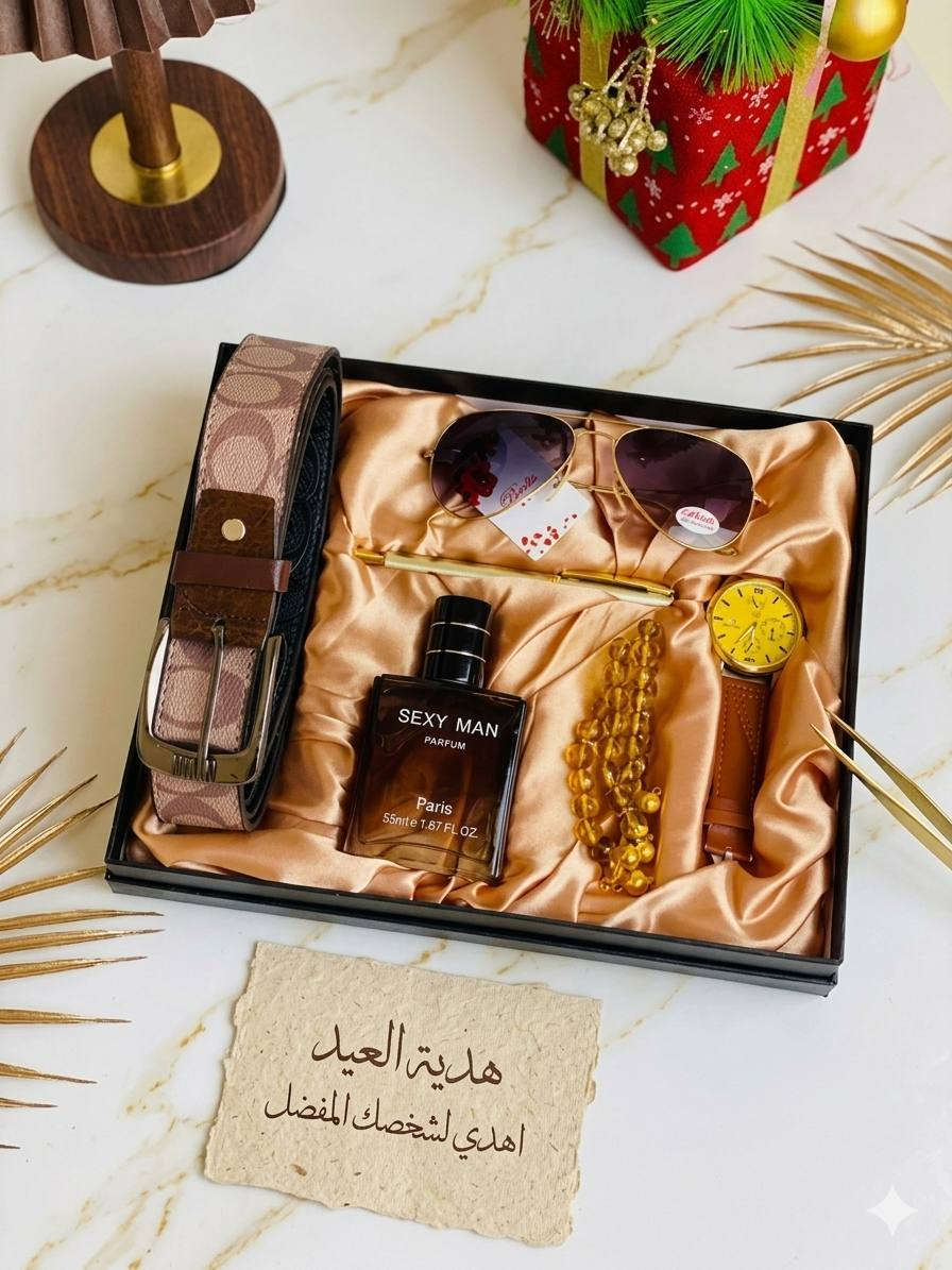🤎 بكج الأناقة الرجالي المتكامل 🤎
لكل من يبحث عن التميز، وفرنا لكم الهدية المثالية والأجمل لتهدوها لمن تحبون (الأب، الأخ، الزوج، أو الحبيب) لتكتمل بها هيبته وأناقته ✨
🎁 محتويات البوكس:
 ساعة يد راقية (مقاومة للماء) ⌚️
 عطر رجالي فواح ومميز 🪵
 قلم سوفت أصلي فاخر 🖊️
 حزام جلد طبيعي أنيق 💼
 سبحة مميزة وعصرية 📿
 نظارة شمسية تزيد الإطلالة جاذبية 😎

سعر البكج ١٨ الف


**إذا كنت صاحب هذا الإعلان وتريد حذفه لأي سبب، رجاءا أرسل رسالة إلى الدعم الفني**
