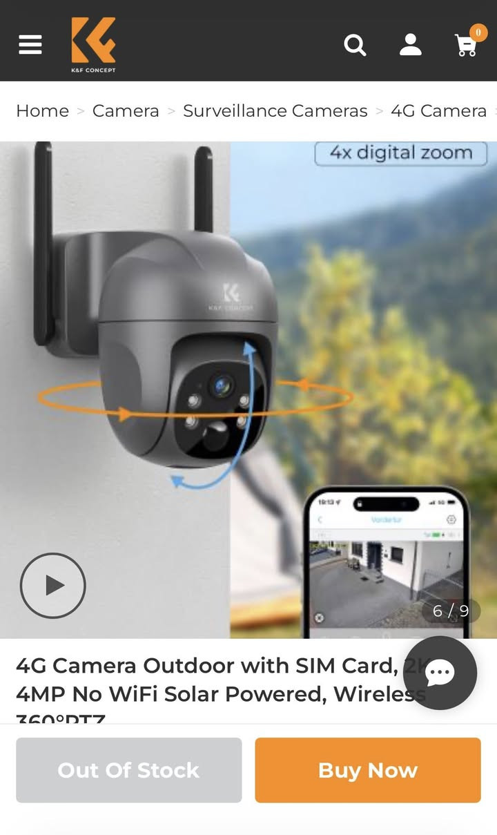 كامرة   مراقبة 4K تشتغل على سم كارت 4 g وشحن تايب  c السعر  ٥٠ الف  للحجز ***********
