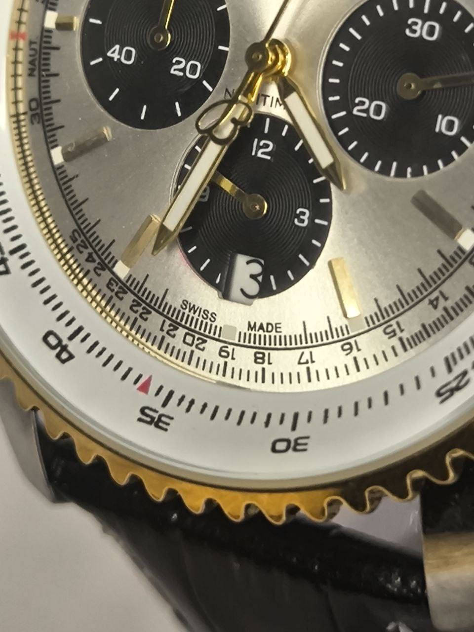 ساعة من ماركة برتلنغ Breitling

تحفة فنية 
مصممة للطيارين الحرفين والقباطن
مكينة كوارتز ستوبوج (جميع السناتر شغاله)
هيكل ستانلس ستيل والطوق روز كولد
ميناء ابيض مميزة مزودة بمنفذ تاريخ لامينوس اميال 
زجاج زفير ضد الخدش
مقاومة ماء وغبار 
رنك دوار 
جلد طبيعي 
الساعة مختمة بالكامل 

ملاحظة ؛- متوفر قطعة واحدة فقط
 
السعر : 40 ع اول تم
 للحجز والاستفسار يرجى مراسلة الصفحه بغداد, العراق


**إذا كنت صاحب هذا الإعلان وتريد حذفه لأي سبب، رجاءا أرسل رسالة إلى الدعم الفني**