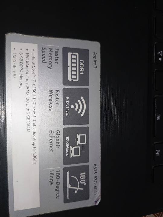 موجود لابتوب ايسر للبيع 
مواصفاتو 
i7 جيل ثامن 
كرتين شاشة 
كرت داخلي 
وكرت mx130 
رام 8g ddr4 
240 ssd 
هسا الجهاز شغال بس بدو برمجة البايوس 
السعر 150 دينار


**إذا كنت صاحب هذا الإعلان وتريد حذفه لأي سبب، رجاءا أرسل رسالة إلى الدعم الفني**