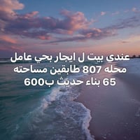 حي عامل • ٦٥م • ايجار