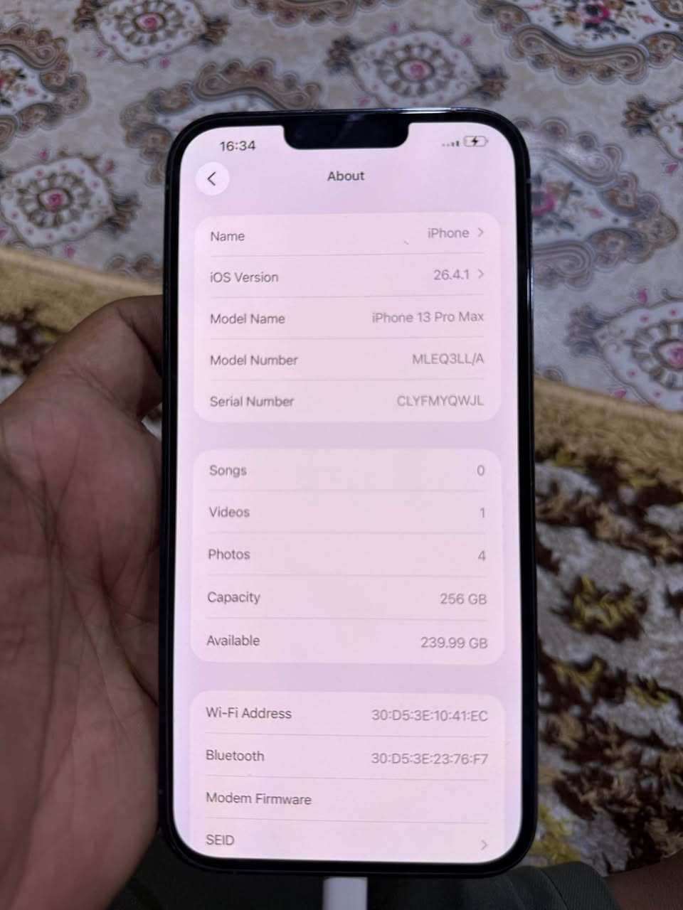 بطارية 91 
نضافه 100-100 ما مفتوح الجهاز ابد نموذج m
كارتونه وشاحنته وكفر ولاصق حمايه وياه 
فقط بيع اخوان السعر قفل 650 مابي مجال البصرة, العراق


**إذا كنت صاحب هذا الإعلان وتريد حذفه لأي سبب، رجاءا أرسل رسالة إلى الدعم الفني**
