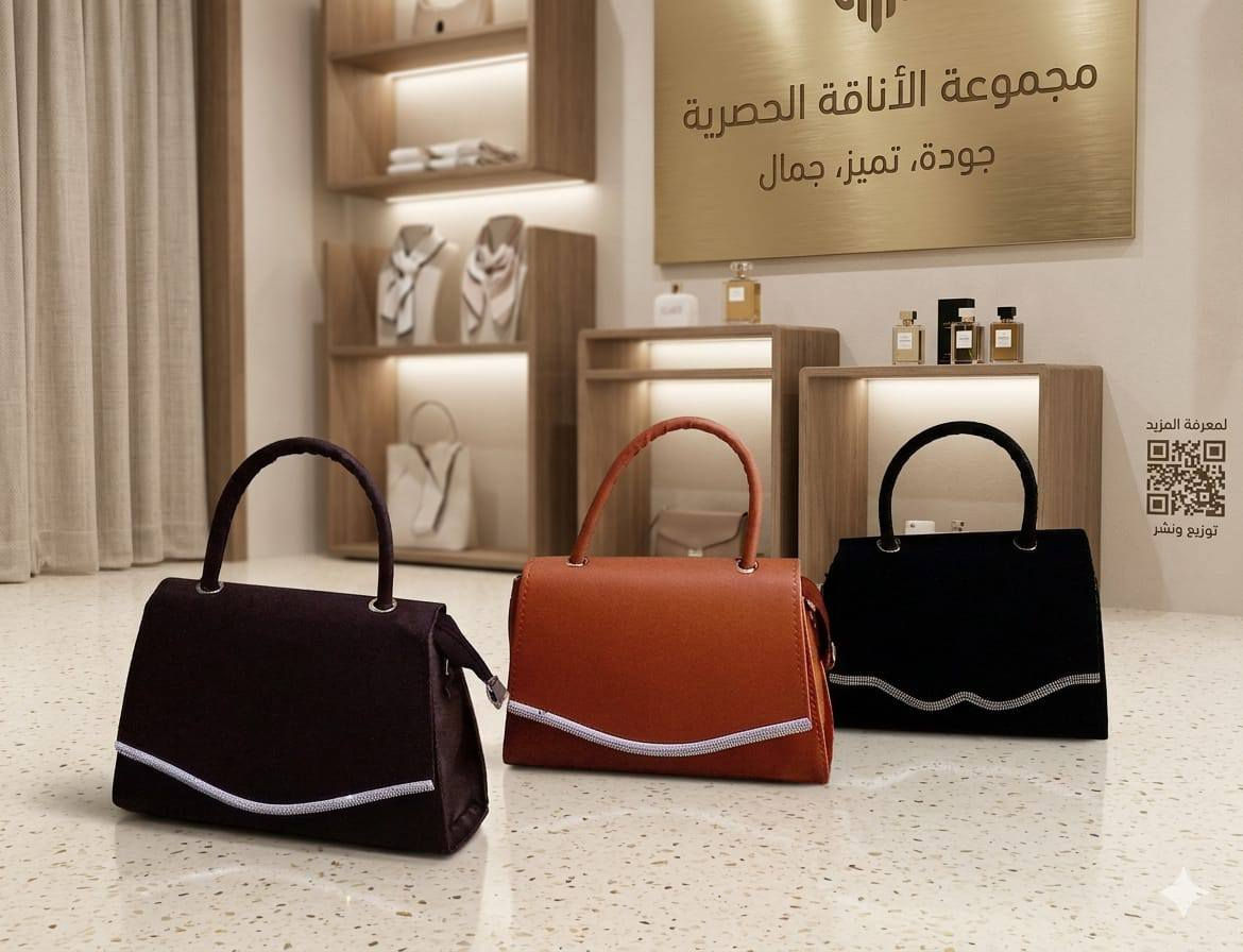 حقيبة لكل وقت" (شامل وجذاب)
​العنوان: كولكشن الأناقة المتكاملة وصل! ✨👜
​للمناسبات والسهرات: تألقي بالجلد اللامع (الفيرني) أو الموديلات المرصعة بالستراس.
​للطلعات اليومية: خليكِ ناعمة مع الـ Mini Dome بألوانها الترندية.
الجودة عالمية، والتصاميم تخطف الأنظار. أي وحدة هي المفضلة عندكِ؟
اطلبيها الآن وكوني متميزة دائماً! 📥🌟
السعر 5 الف


**إذا كنت صاحب هذا الإعلان وتريد حذفه لأي سبب، رجاءا أرسل رسالة إلى الدعم الفني**