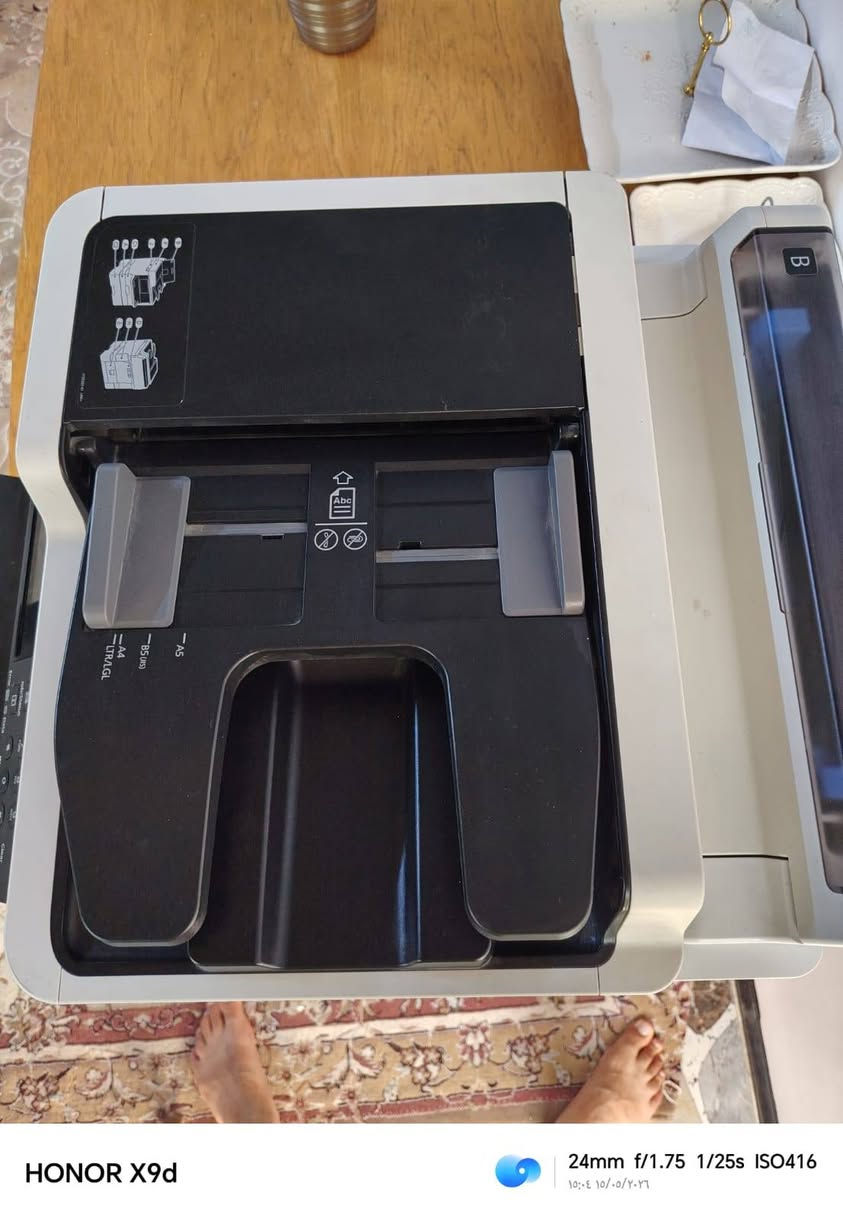Epson WorkForce-C5710
أستنساخ - طباعة - سكنر. -فاكس 
حجم الورق A4
٤ لوان
💥 احبار سائلة ( اربع الوان ) 
‌ تحتوي على كاترجات قابلة للحقن  بدون شرائح . مع سيت حبر هديه ٢٥٠ مل 
‌طباعة واستنساخ وجهين من الفيدر والحاسبة والموبايل 
‌ سرعة الطابعة ( 24 نسخة ) 
‌يمكن سحب عليها ورق فوتو و ورق عادي لغاية 260 غم 
‌ يمكن ربطها على الحاسبة والموبايل
طابعة مستعمل نسبة نظافة الجهاز 99% ضمان الفحص والتشغيل 

السعر 650 و بيها مجال قليل

المكان موصل 
***********
