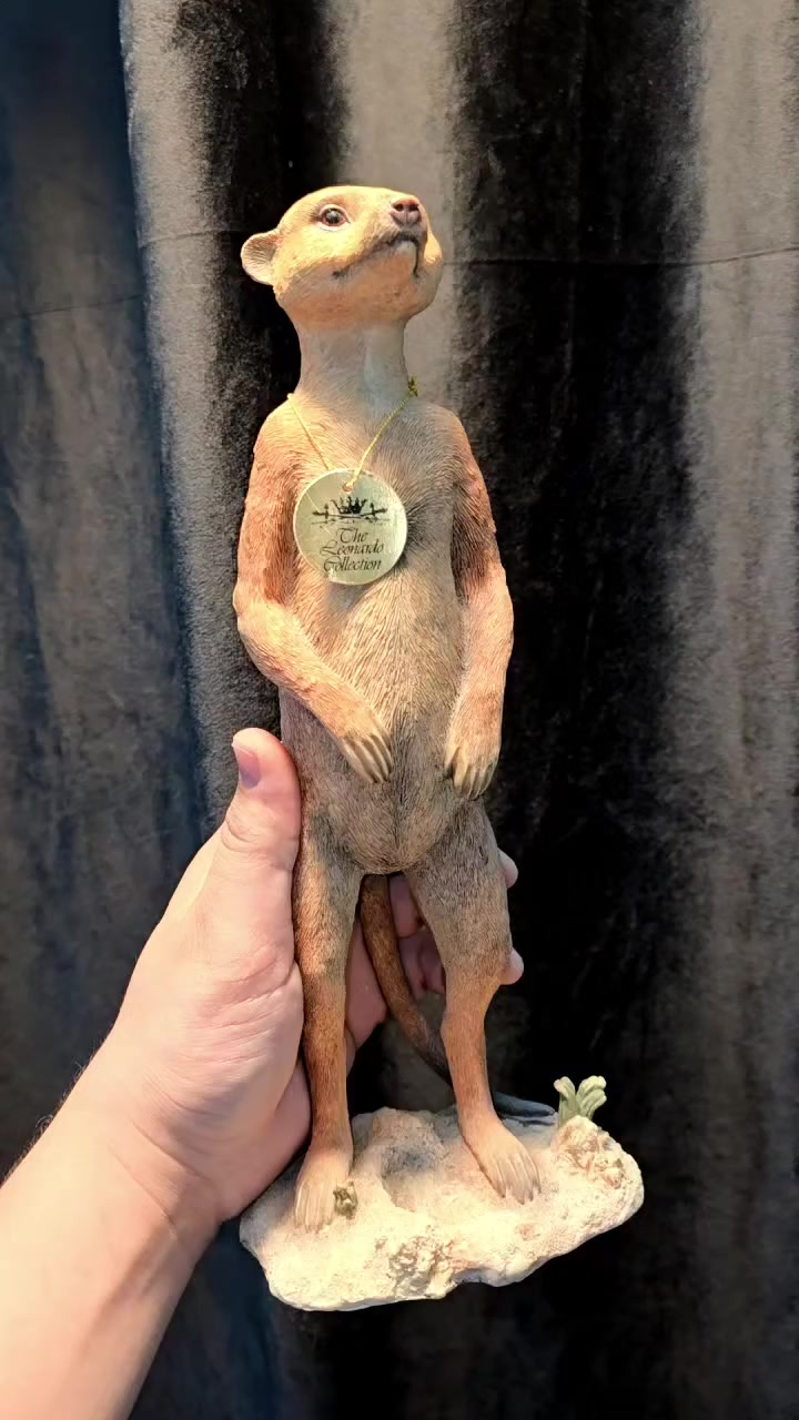 هاي التحفة الي أمامكم تجسد شخصية حيوان الميركات مصنوع من الريزن الثقيل مُصنع من قبل شركة (The Leonardo Collection - Out of Africa". ) يأتي بأرتفاع 30 سم .
السعر (35 ) والتوصيل مجاني ✅️🤍
‏


**إذا كنت صاحب هذا الإعلان وتريد حذفه لأي سبب، رجاءا أرسل رسالة إلى الدعم الفني**