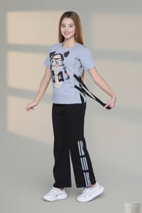 تراك صيفي بناتي • مقاس ٦-١٤ • قماش ناعم