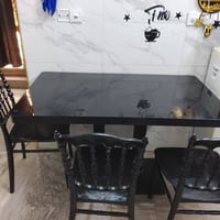ميز طعام • سطح جام • ٣كراسي