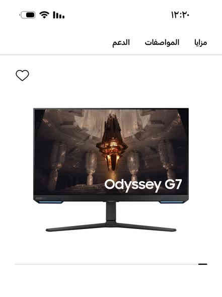 Samsung odysse g7
دقة الشاشة 4k
حجم الشاشة 32
144hz
بنل ips
 Hdmi 2.1
الشاشة نظافة 100% شخط مابيهة وحتى الوصل الشراء موجود 
اي استفسار : ***********
