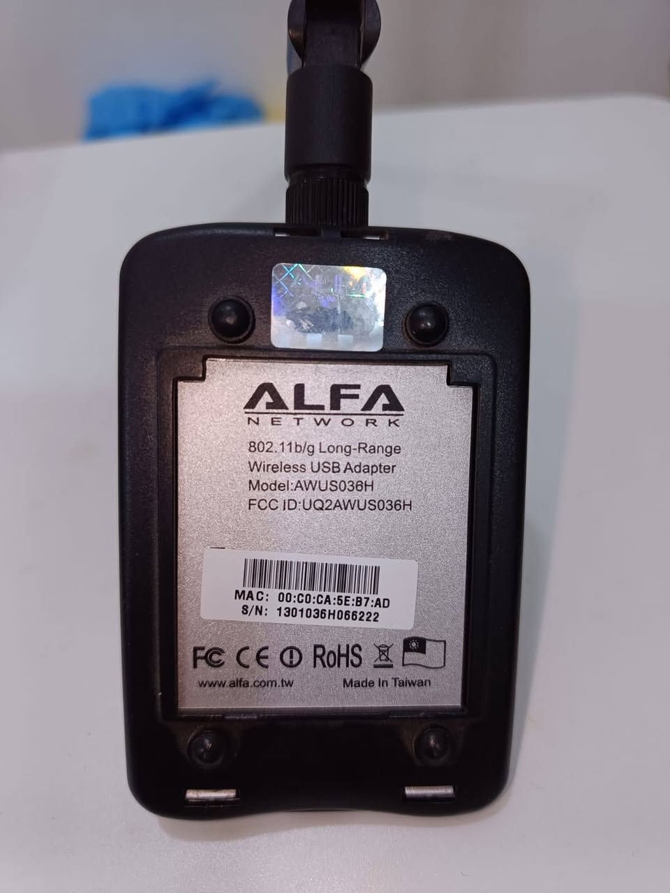 الفا نتورك الشهيرة وايفاي ادابتر للهكر تايواني alfa network wifi adapter موديل AWUSO36H


**إذا كنت صاحب هذا الإعلان وتريد حذفه لأي سبب، رجاءا أرسل رسالة إلى الدعم الفني**