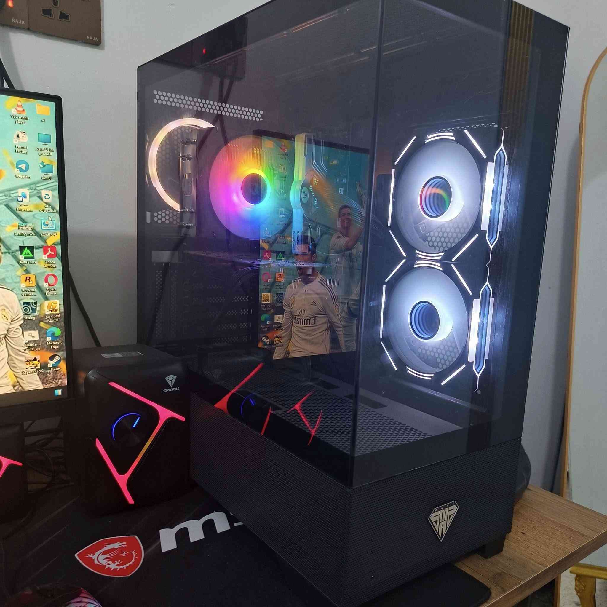 مواصفات رام 16 كارت شاشه 570 سرياس معالج 5 جيل 12 هارده m. 2. 1تيره وياهه شاشه msi حجم 27 هرتزيه 180 كامله الحاسبه سماعه  وكيبورد وماوس كلهن ار جي بي ( كلشي موجود بالصور ) و التجميعة نظيفة ومابيها اي عيب
مكاني بغداد الشعله
***********
