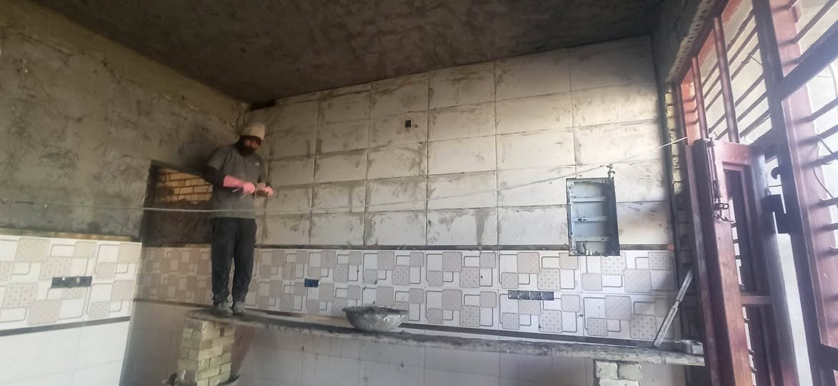 سلام عليكم خلفه لبخ جص سمنت بورك سيراميك كاشي متفرغ حالين ***********
