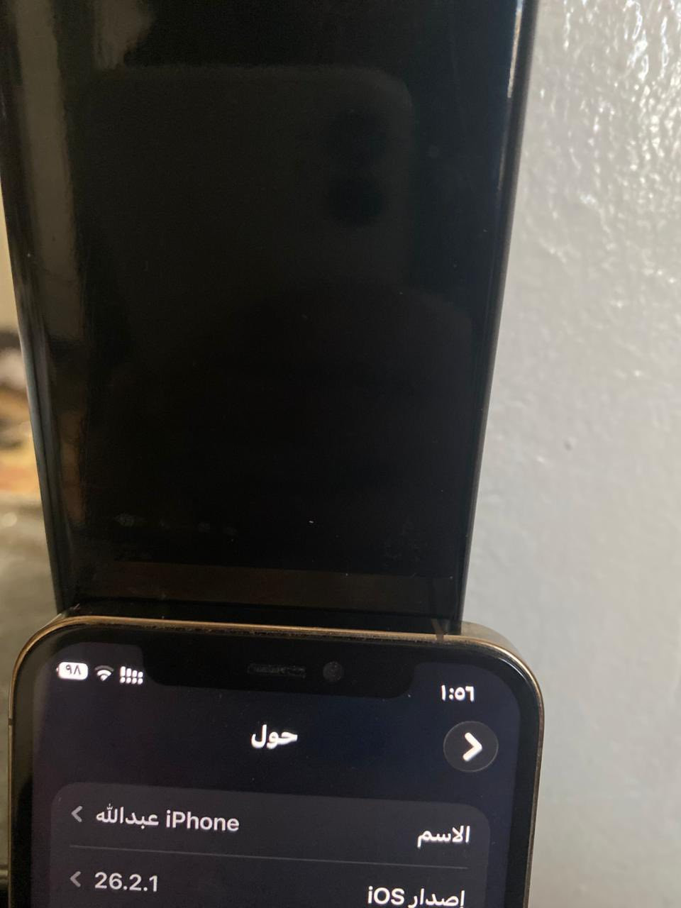 آيفون ١٢برو
ذاكره ١٢٨شرق أوسط بس بطاريه مبدله 
وسماعه الفوك مشكوكه يدبدل ١٥.  ألف 
مراوس بي آيفون مكاني صلاح الدين دوز 
رقمي ***********
