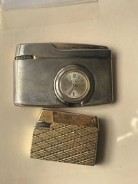 قطعتين سويسري • مطلية ذهب • ساعة سبعينات